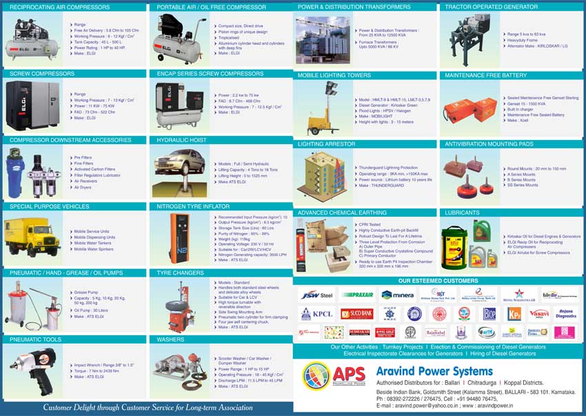 Aravind Power Systems Ballari Bellary